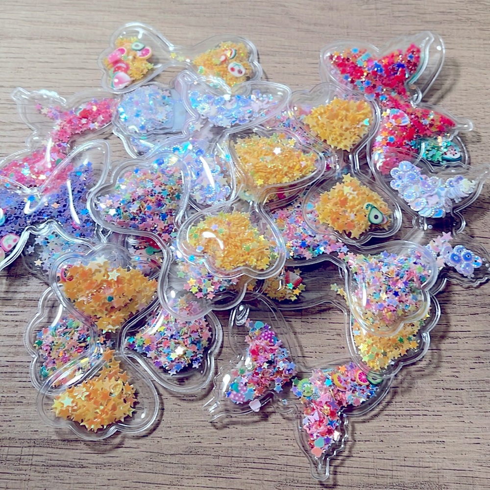 Glitter Diy for hair accessories 25 piece